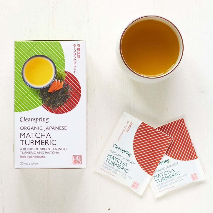 Clearspring Organic Japanese Matcha Turmeric, Green Tea 20 Tea Bags Ginger Green Tea
