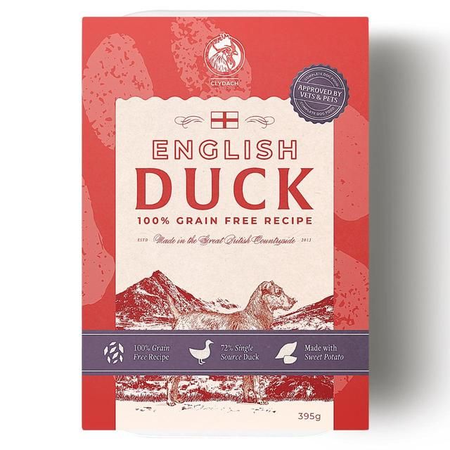 Clydach Farm Grain Free English Duck Wet Dog Food 395g