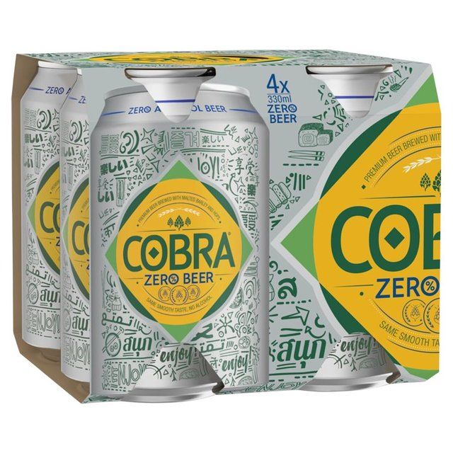 Cobra Zero Premium Alcohol Free Beer 4 x 330ml
