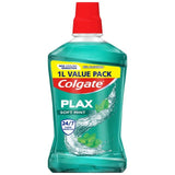 Colgate Plax Soft Mint Mouthwash Alcohol Free 1000ml 1L