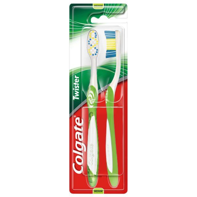Colgate Twister Fresh Medium Toothbrush Twin Pack 2 per pack