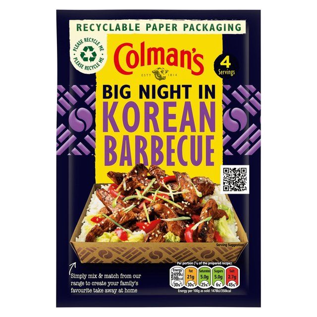 Colman's BBQ Korean Sauce Dry Packet Mix 45g