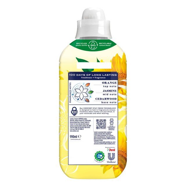 Comfort Fabric Conditioner Sunshiny Days 33 Washes 990ml