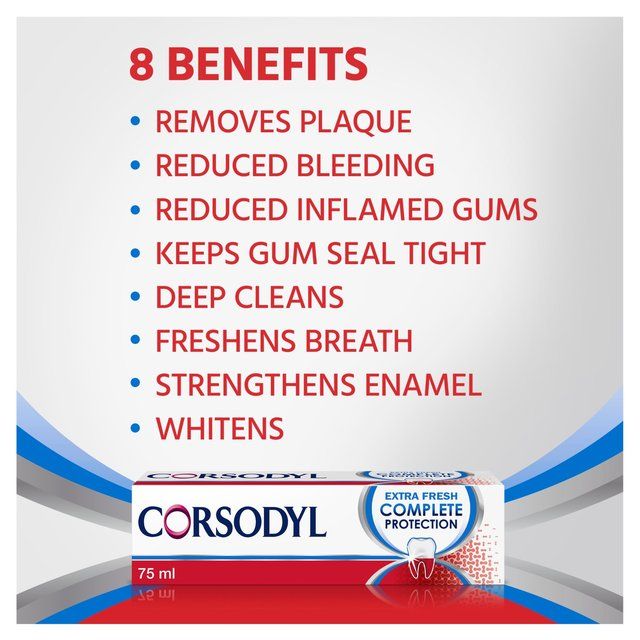 Corsodyl Gum Toothpaste Complete Protection Extra Fresh 75ml
