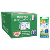 Cow & Gate 3 Toddler Milk Formula Liquid Multipack 15 x 200ml