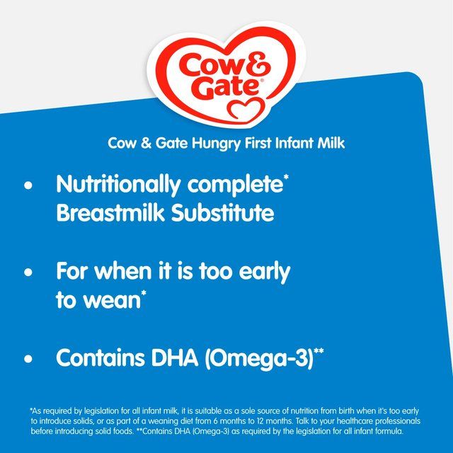 Cow & Gate Hungry First Baby Milk Formula Powder from Birth 800g