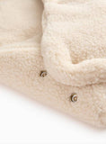 Cream Borg Fleece Pram Hand Muffs One Size
