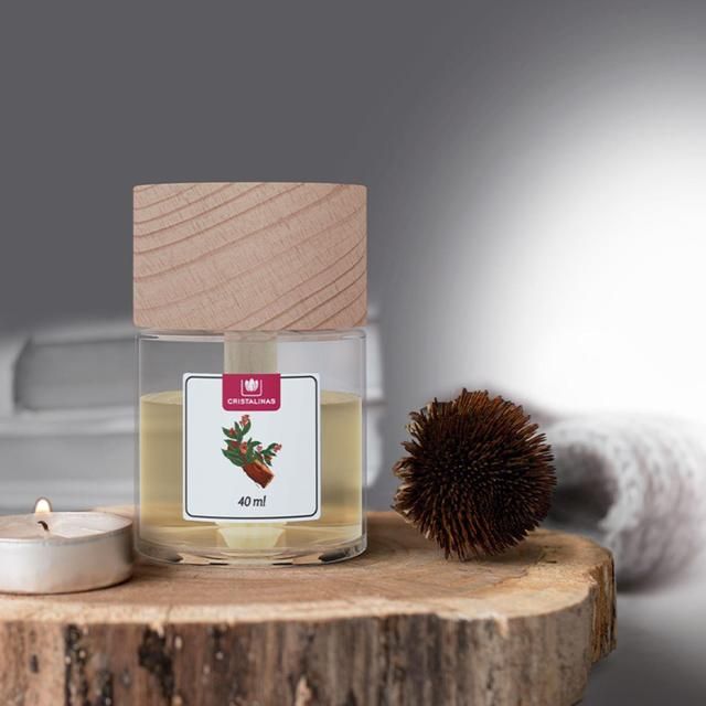 Cristalinas Wooden Top Diffuser Sandalwood & Cedar 40ml