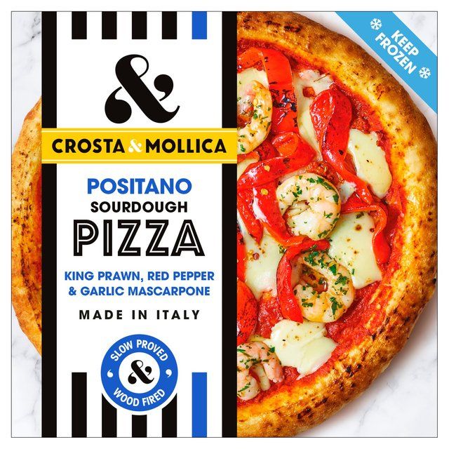 Crosta & Mollica Positano Sourdough Pizza with Prawns & Peppers 486g