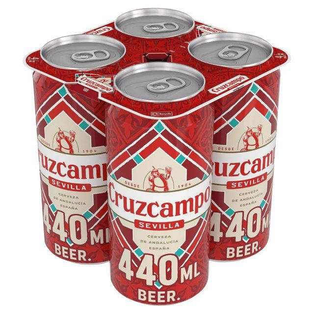 Cruzcampo Lager Beer Cans 4 x 440ml