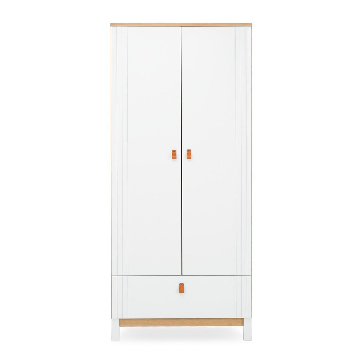 CuddleCo Rafi Nursery Wardrobe - Oak and White