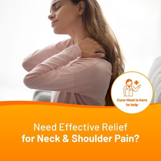 Cura-Heat Heat Patch Pain Relief Neck Direct To Skin 3 per pack