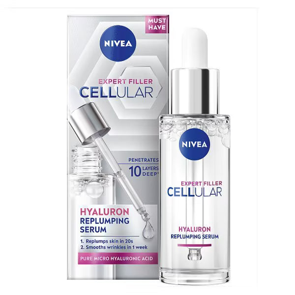 NIVEA Hyaluron Cellular Face Serum 30ml, imported from the UK