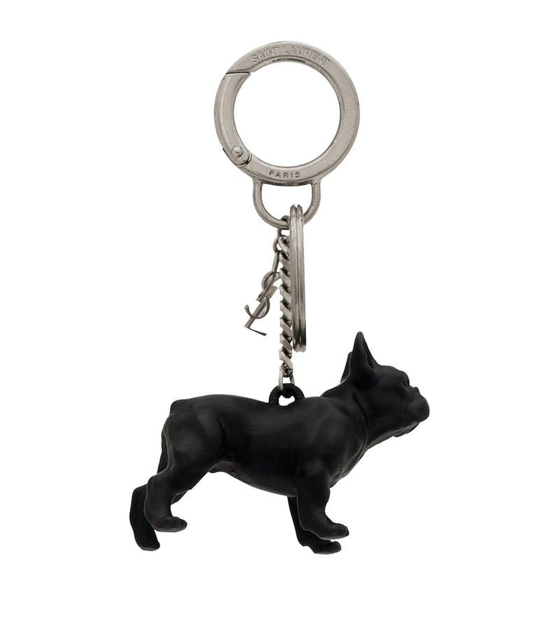 Saint Laurent miniature bulldog keychain accessory (British brand)