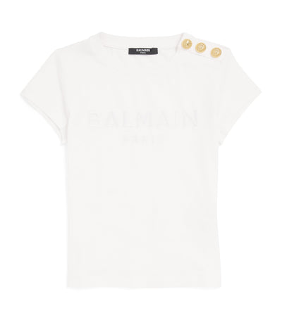 Balmain Kids Button-Detail T-Shirt 4-14 Years