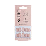 Nail HQ false nails Oval French Medium Length (British brand)