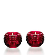 Baccarat Eye Red Photophore Votives Crystal Votive Candle Holders Set of 2