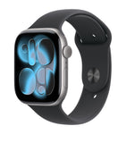 Apple smartwatch Space Grey Aluminium with Black Sport Band 46mm Medium/Large - British product