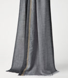 Brunello Cucinelli cashmere-silk colour-block scarf with fringe finish, 180cm x 75cm - British product