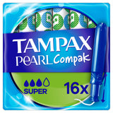 Tampax Pearl Compak Super Tampons with Applicator x16 feminine care Sainsburys