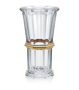 Baccarat Large Harcourt 1841 Clear & Gold Crystal Vase 32cm