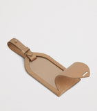 Smythson leather luggage tag approx. 12.5cm x 7cm (British brand)