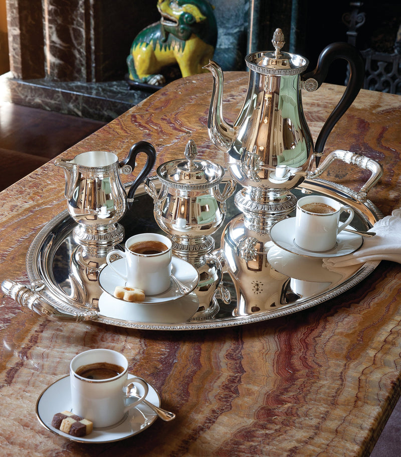 Christofle Silver-Plated Malmaison Covered Sugar Bowl