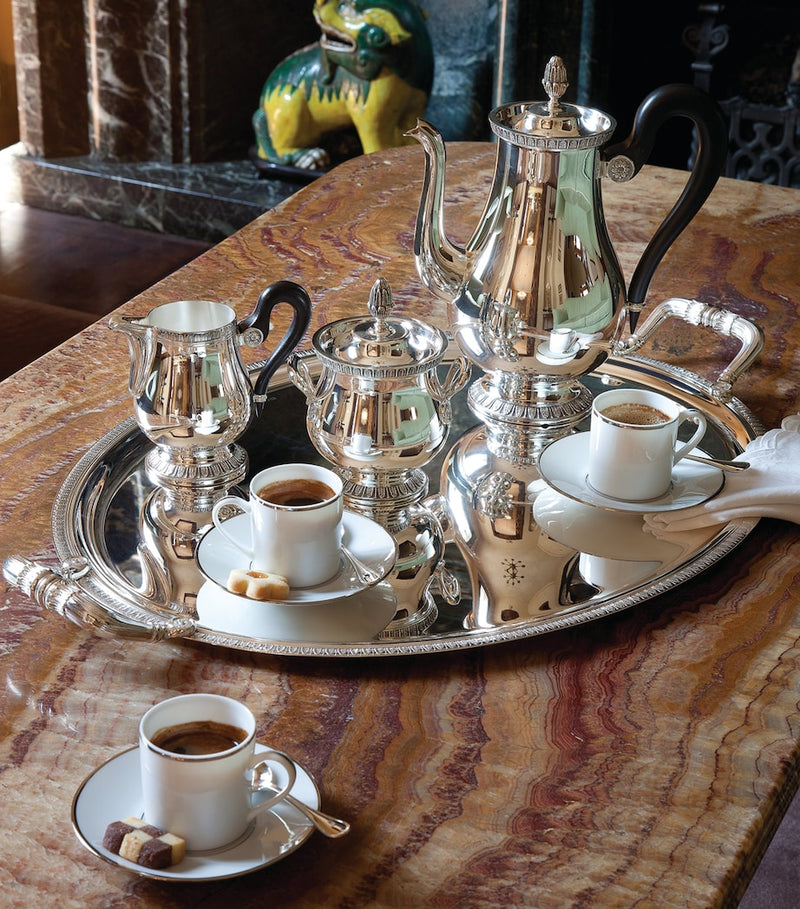 Christofle Silver-Plated Malmaison Covered Sugar Bowl