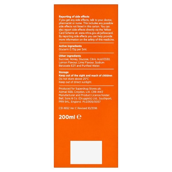 Superdrug Dry Tickly Cough Syrup 200ml GOODS Superdrug