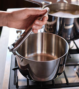 Space-saving Folding-Handle 3-Piece Saucepan Set with Stainless Steel Construction