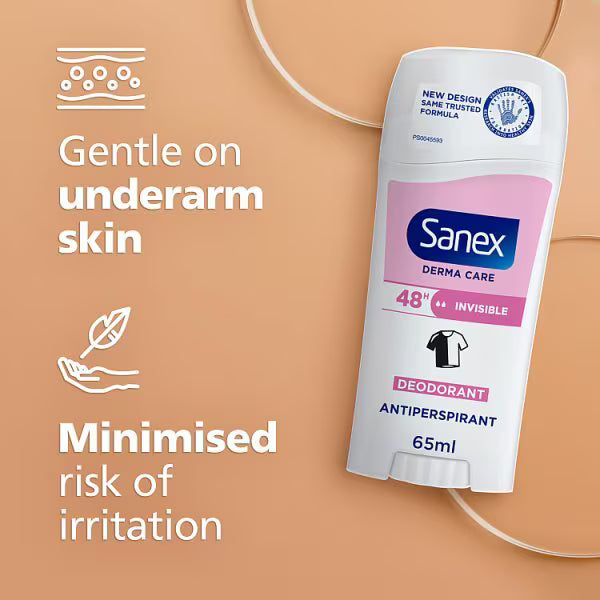 Sanex Derma Invisible Dry Anti-Perspirant Stick 65ml (British brand)
