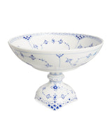 Royal Copenhagen Blue Fluted Half Lace Footed Dessert Bowl