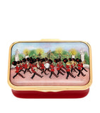 Halcyon Days enamel trinket box with Marching Down The Mall graphic, UK version