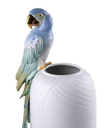 Intricately Detailed Macaw Porcelain Vase 56cm