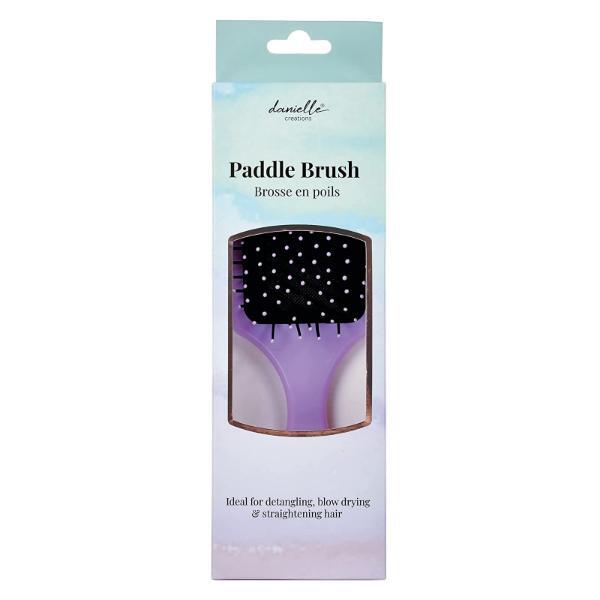 Danielle Creations purple paddle hair brush pastel color - British product