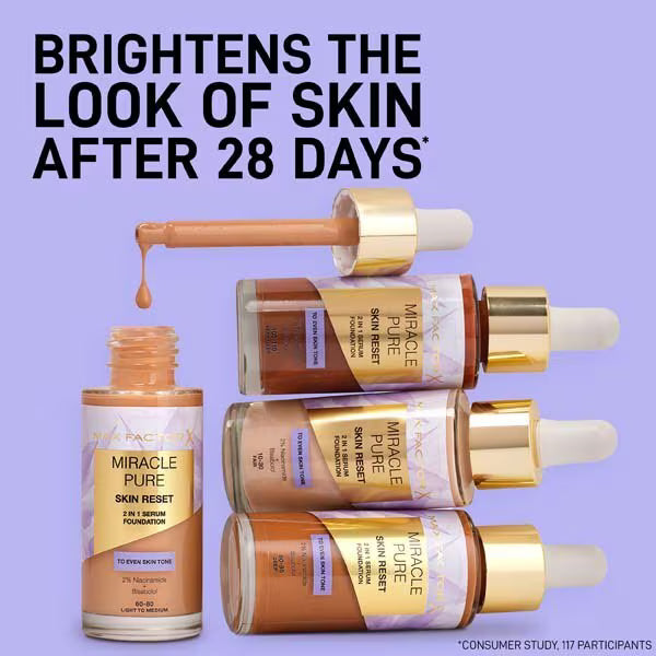 Max Factor Serum Foundation Light To Medium 30ml, imported from the UK