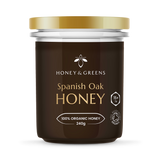 Honey & Greens Organic Oak Honey TA15+ 240g