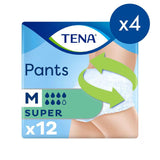 TENA Super Unisex Incontinence Pants - Medium - 4 packs of 12 bundle GOODS Boots