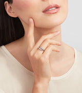 White Gold and Diamond Snake-Scale Ring