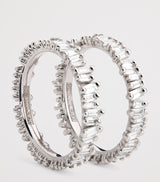 Suzanne Kalan White Gold and Classic Diamond Tech Ring Jackets (Size 8.5)