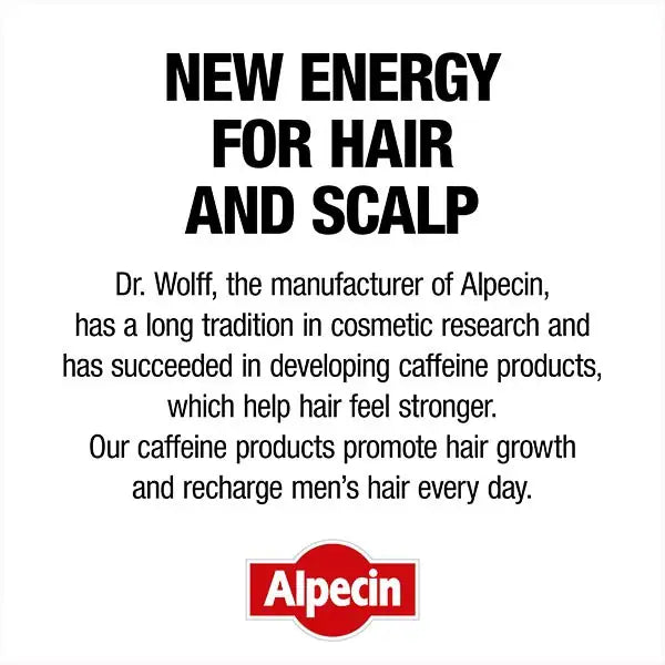 Alpecin Caffeine Men's Shampoo 250ml Pack - British product