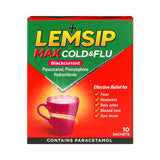 Lemsip Max Cold & Flu Blackcurrant 10 Sachets