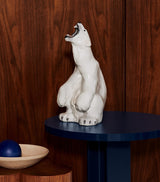 Hand-Painted Porcelain Polar Bear Decorative Figurine 33.5cm High