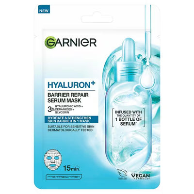 Garnier Hyaluron+ Barrier Repair Serum Sheet Mask Sensitive Skin