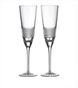 Waterford Crystal Copper Coast Flute Glasses Set of 2