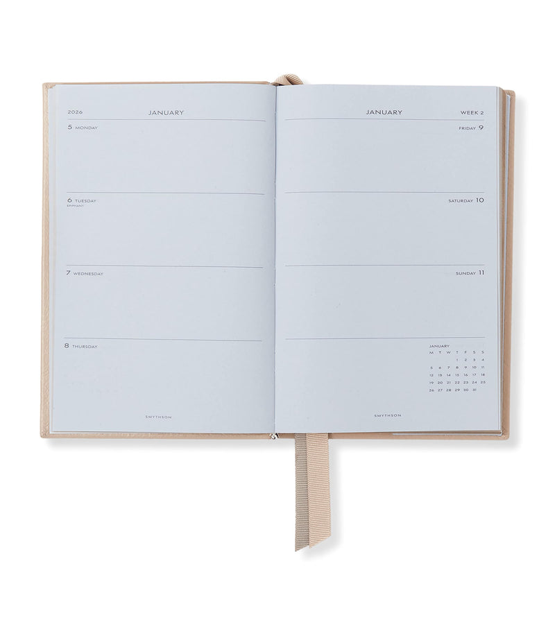 Smythson Grained Calf Leather Chelsea Diary (British brand)