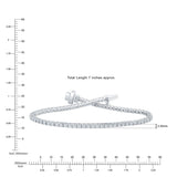 2.00ctw Round Brilliant Cut Diamond Tennis Bracelet, 18ct White Gold - McGrocer