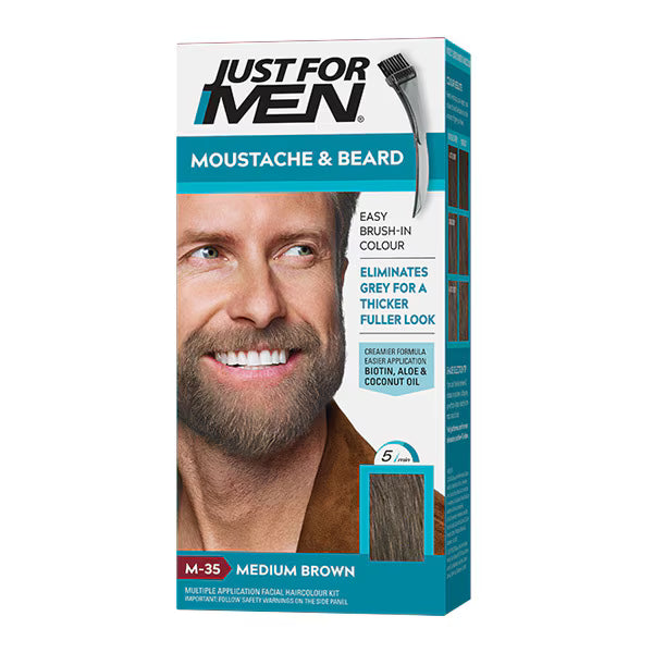 Just for Men Beard Gel Medium Brown M35, imported from the UK