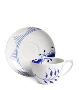 Royal Copenhagen Blue Fluted Mega Cup and Saucer Porcelain Set (250ml)