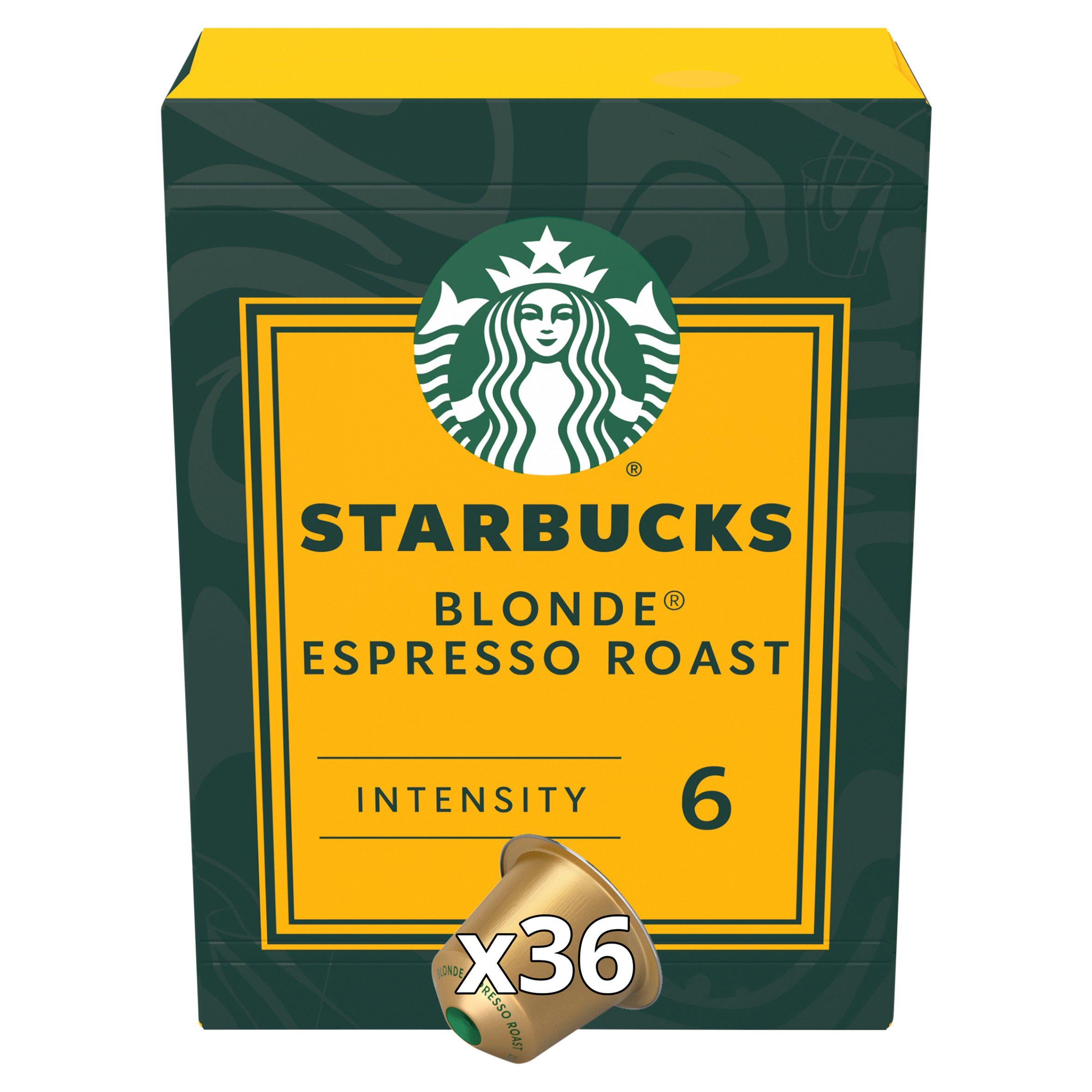 Starbucks by Nespresso Blonde Roast Coffee Pods x36 All coffee Sainsburys